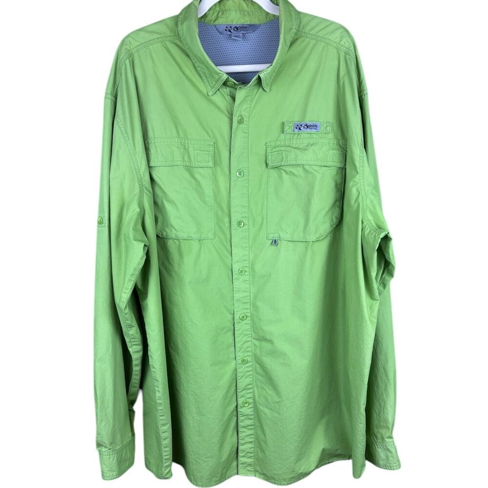GUIDE SERIES Mens Vented Long Sleeve Hunting Shirt Sz 3XLT Green *FLAW*
